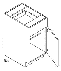 MediumOak Base Cabinet B18  