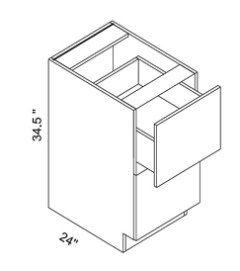 MediumOak 2 Drawers Base Cabinet  2Db36  