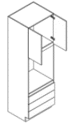 MediumOak Oven Pantry  Oc3090  