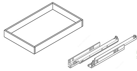 Medium Height Roll Out For Base Cabinet 24"W  