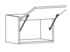 IceCream01 Wall Flip Up Door Cabinet Box  W3615Fp  