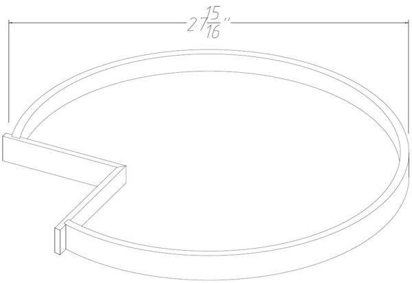 Base Wooden Lazy Susan Tray (2)  