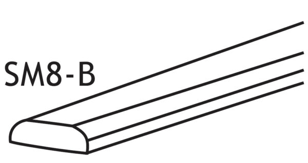 Perla Scribe Molding 3/4" X 1/4" X 96" 2 Double Round  