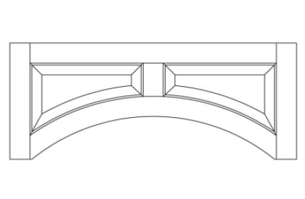 Smoky Gray Arched Valance 36" X 12" X 3/4"  